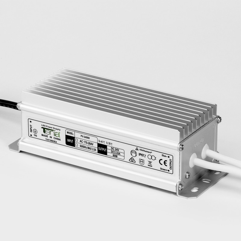 LED Trafo Netzteil 80W Netzgerät 24V IP67 Aussen Dimmbar für Streifen Strips 