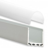 PN6 Nunki C4  Aluminium Profil f. LED Stripes 2m + Plast Opal