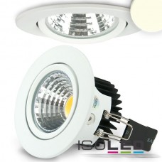 LED spot för inbyggnad, vit, 8W COB, rund, neutralvit