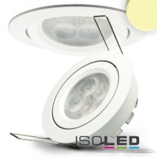 LED spot för inbyggnad vit, 8W, 72°, rund, varmvit, dimbar