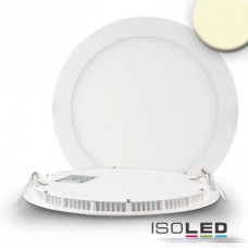 LED Downlight "ultra flach" vit, dimbar, 18W, 120°, inkl. Driver, varmvit 3000K