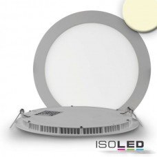 LED Downlight "ultra flach" silver, dimbar, 18W, 120°, inkl. driver, varmvit 3000K