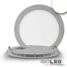 LED Downlight "ultra flach" silver, 18W, 120°, inkl. Driver, neutralvit 4000K