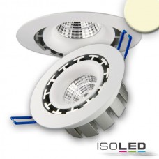 LED spot för inbyggnad COB, vit 15W, 45°, rund, varmvit, dimbar 