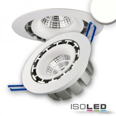 LED spot för inbyggnad COB, vit 15W, 45°, rund, neutralvit, dimbar 
