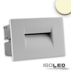 LED Vägglykta för inbyggnad IP65, 3W, varmvit, silver